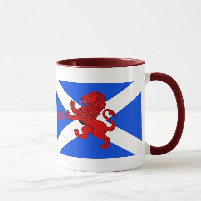 Skottland våldsamma lejont, St Andrews flagga Mugg (Höger)