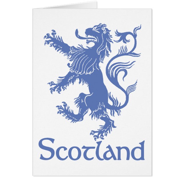 Skottland våldsamt lejont kort, skotskt arv hälsningskort (Framsidan)