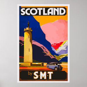 Skottland Vintage resor Poster