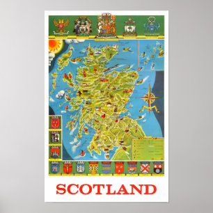 Skottland vintage resor Poster