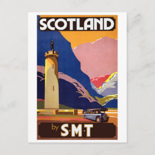 Skottland vintage resor vykort