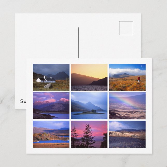 Skottland Vykort (Fram/baksida)