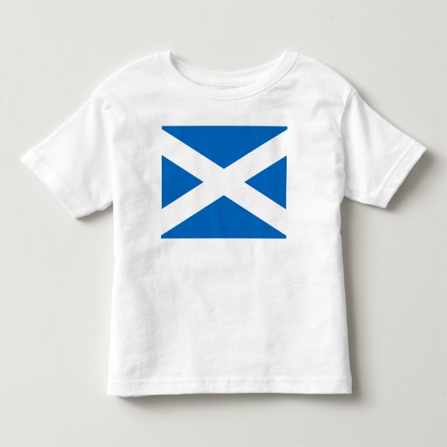 Skottlands Flagga Saint Andrew’s Kor Tee Shirt (Framsida)