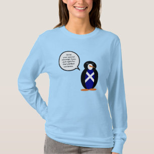 Skottlands Flagga Vilda Djur Pingvin Personlig Pre T Shirt