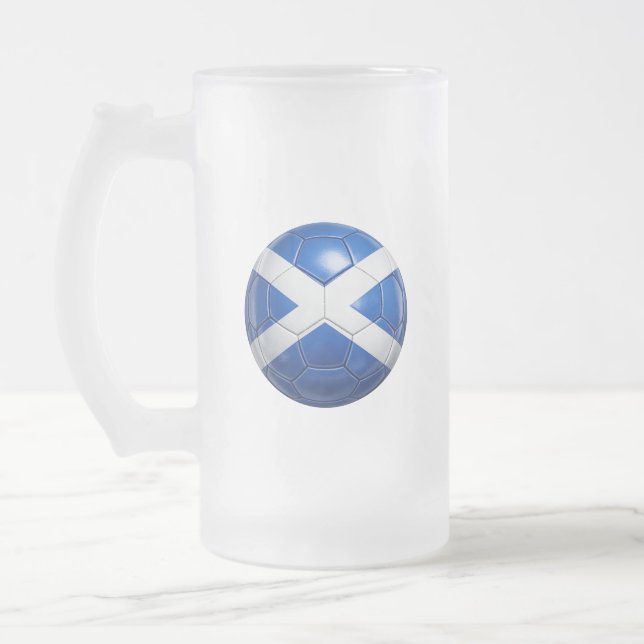 Skottlands fotbollsflagg frostad glas mugg (Vänster)