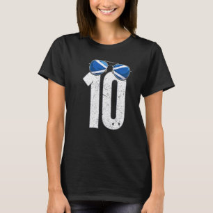 Skottlands fotbollsspelare nummer 10 Scotsman Flag T Shirt