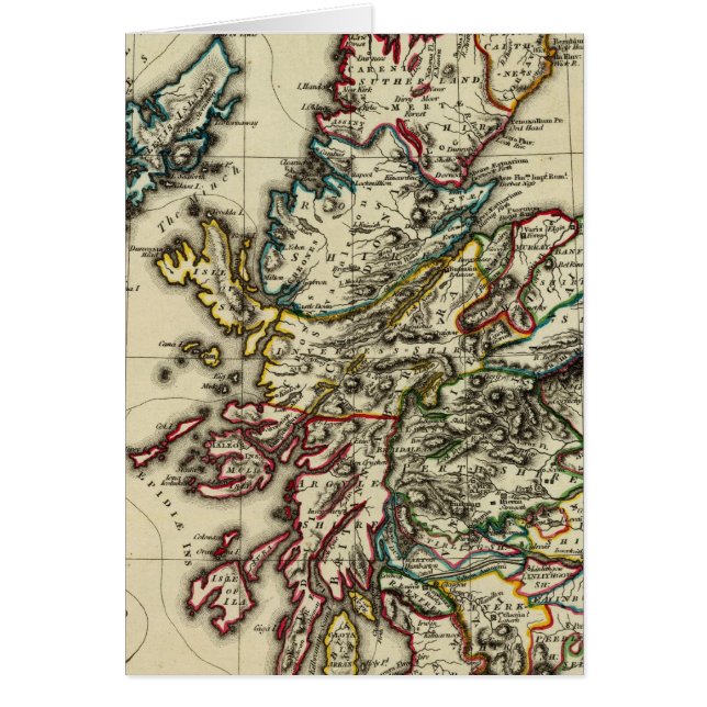 Skottlands gamla, moderna hälsningskort (Framsidan)