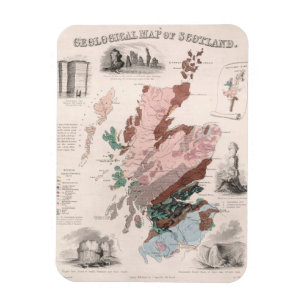 Skottlands geologiska Karta Magnet