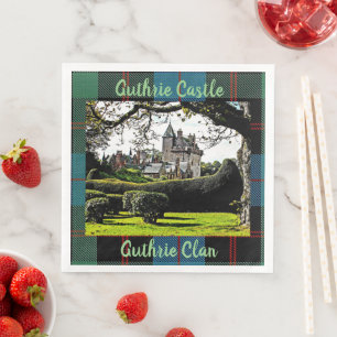 Skottlands Guthrie Castle-Guthrie Klan Roligt Napk Pappersservett