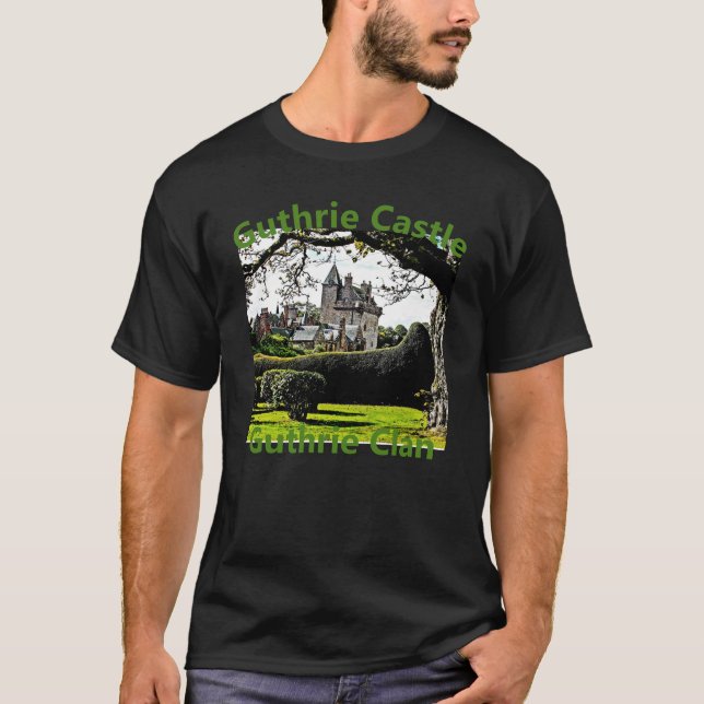 Skottlands Guthrie Castle-Guthrie Klan Roligt T-sh T Shirt (Framsida)
