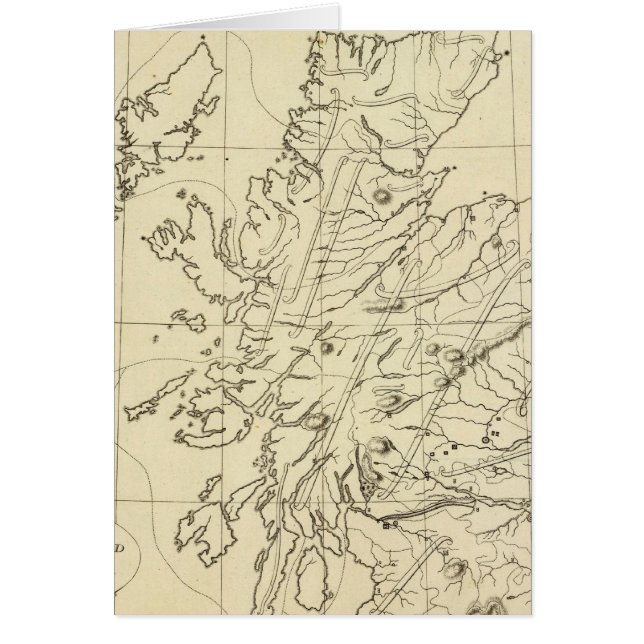 Skottlands huvuddrag hälsningskort (Framsidan)