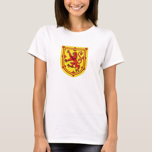 Skottlands Lejona ampant Jackar av Arm T Shirt (Framsida)