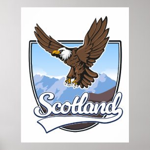 Skottlands logotyp för resor poster