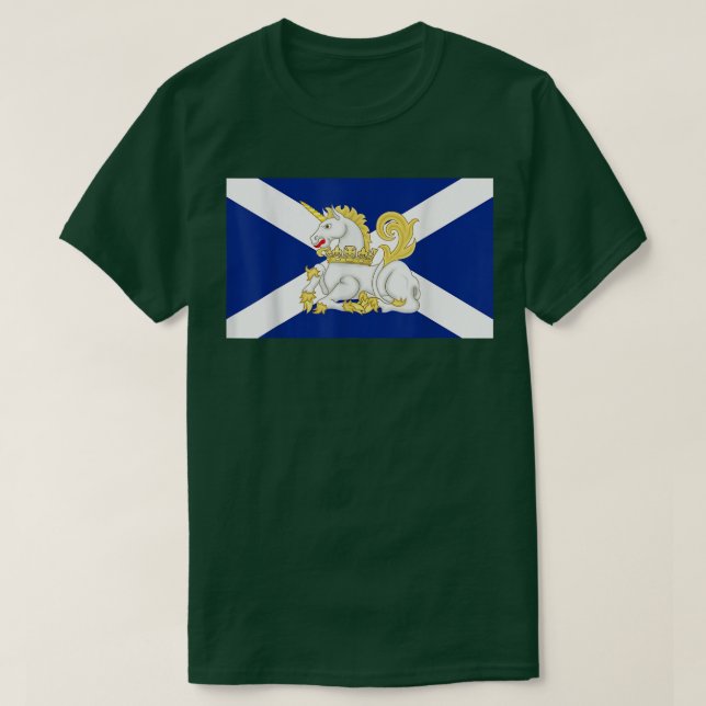 Skottlands nationella djurenhet på Scottish Fla T Shirt (Design framsida)