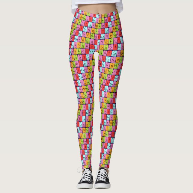 Skottlands patriotiska periodiska baljväxter från  leggings (Framsida)