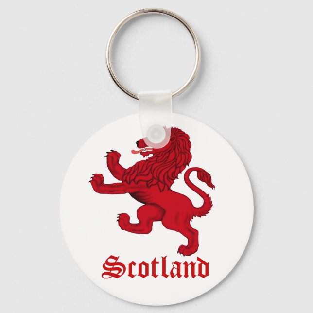 Skottlands Rampant lejonare Nyckelring (Framsida)