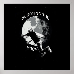 Skottning i Måne - Stunt Scooter Poster