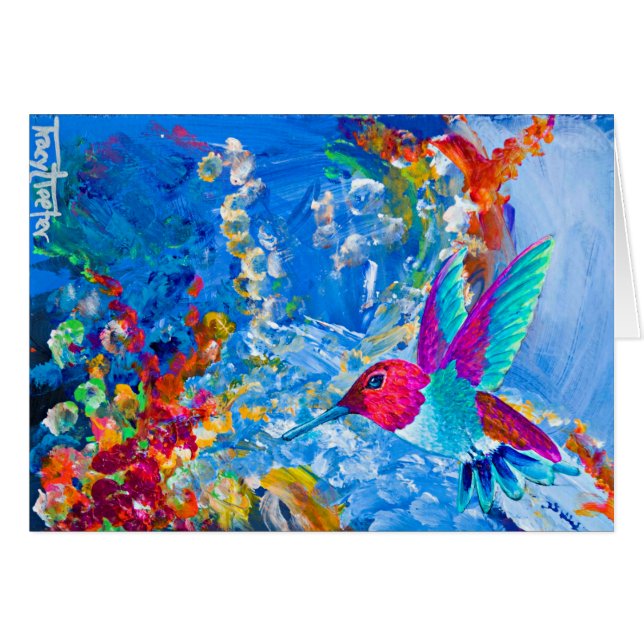 SkottpengarHummingbird Hälsningskort (Framsidan Horizontal)
