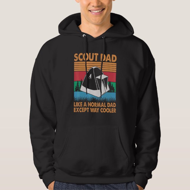 Skout Pappa Way Cooler than Normal Pappa Scouting Hoodie (Framsida)