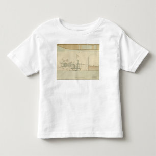 Skovelhjulet perspektiv beskådar av dragit t-shirt