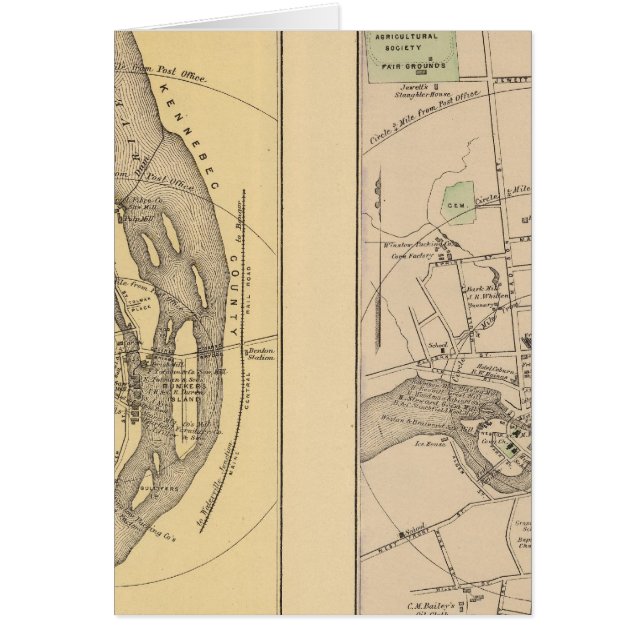 Skowhegan, Fairfield Hälsningskort (Framsidan)