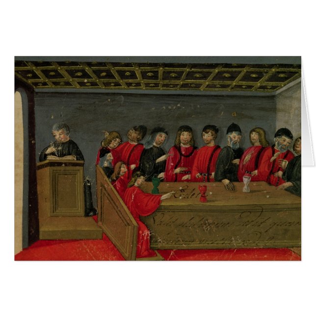 Skrå av fisksäljare hälsningskort (Framsidan Horizontal)