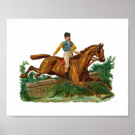 Skräck 3 Vintage American Horse Tävla Poster