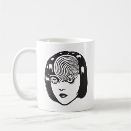 Skräck anime flicka kaffemugg