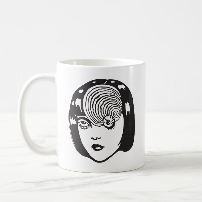Skräck anime flicka  kaffemugg (Vänster)