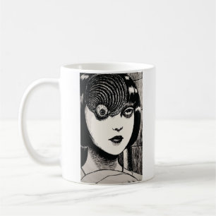 Skräck anime flicka kaffemugg