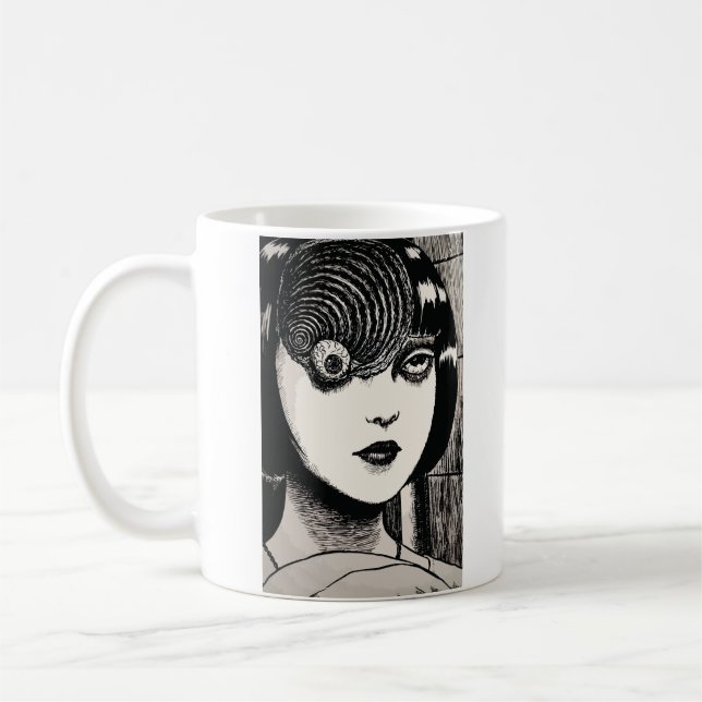 Skräck anime flicka  kaffemugg (Vänster)