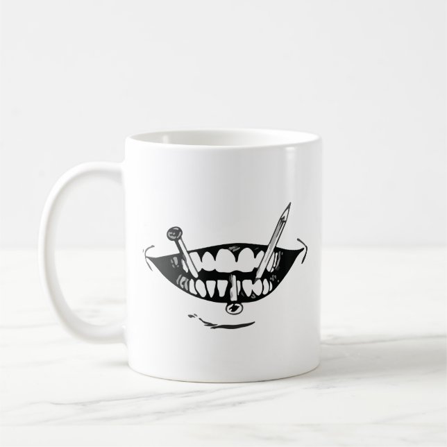 Skräck anime konst kaffemugg (Vänster)