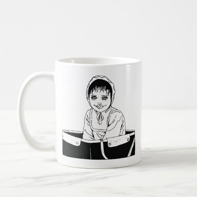 Skräck anime konst kaffemugg (Vänster)