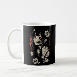 Skräck anime tjej kaffemugg