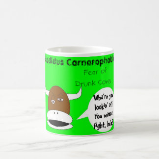 Skräck av berusade kor kaffemugg