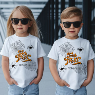 Skräck eller Förfest Typografi m/spindlar ID680 T Shirt