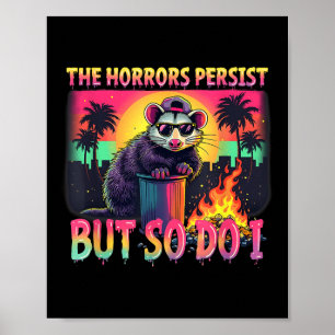 Skräck fortsätter men det gör jag också Rolig tvät Poster
