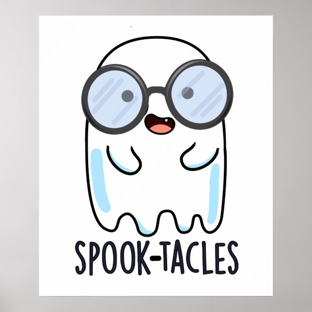 Skräck-glas Rolig Spök Puns Poster (Framsidan)