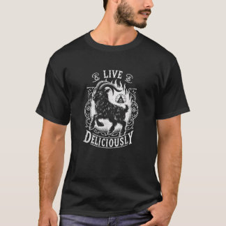 Skräck Goth Ockult Lev Läckerligen T Shirt