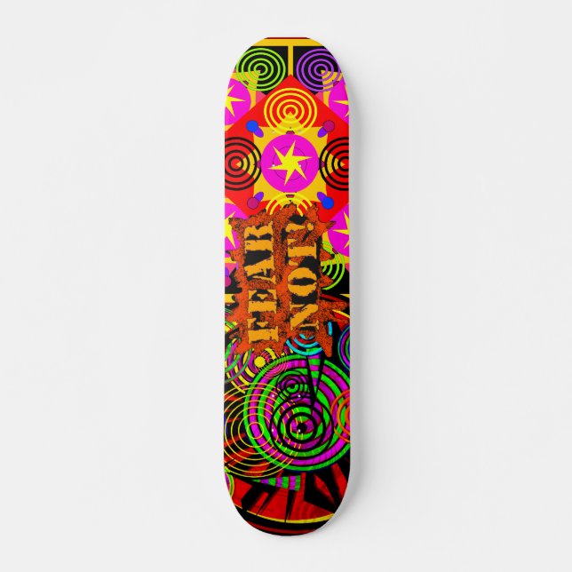 Skräck inte! skateboard bräda 19,5 cm (Framsida)