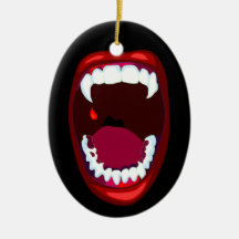 Skräck Mun Vampire Tänder Hörntänder Ornament