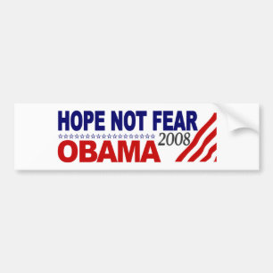 Skräck Obama 08 för hopp inte Bildekal