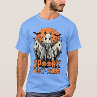 Skräck Retro Kusliga Mardrömmar Hästar Boo Spöken T Shirt