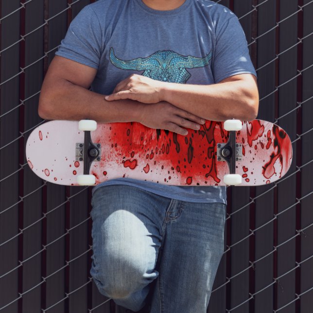 Skräck Skräckinjagande Blodig Halloween Old School Skateboard Bräda 18 Cm (Utomhus 3)