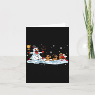Skräck Snömannen Jul Ren Pepparkaka Tomte Kort