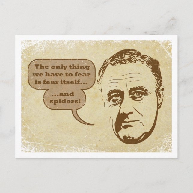 Skräck & spindelvykort vykort (Framsida)