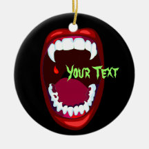 Skräck Tänder Vampyrbett Skum Ornament