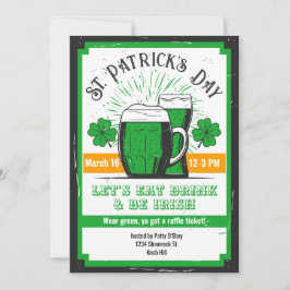 Skräckade på inbjudan till St. Patrick Grönt Beer.