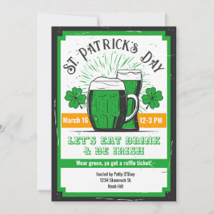 Skräckade på inbjudan till St. Patrick Grönt Beer.