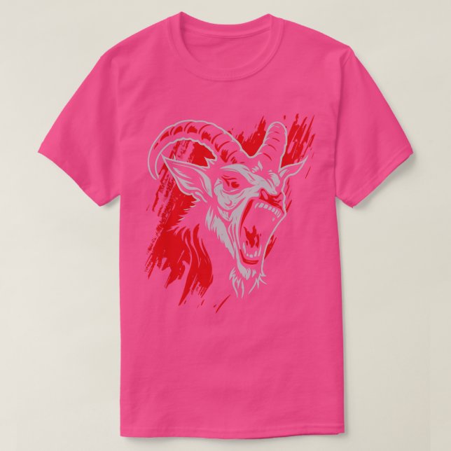 Skräckande, läskigt get t shirt (Design framsida)